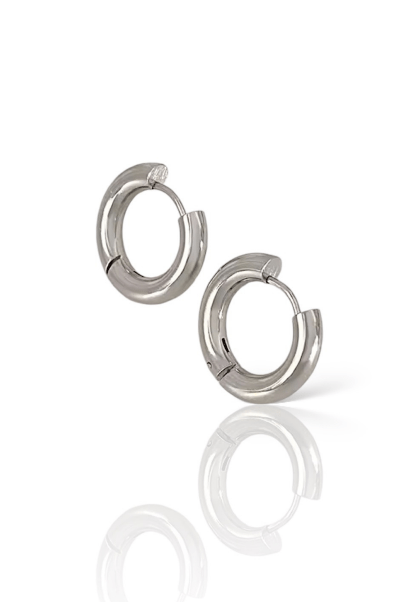 Bold silver hoops - Luci Andy