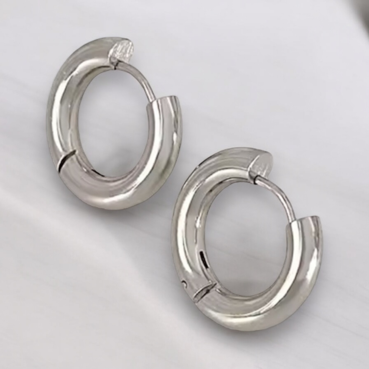 Bold silver hoops