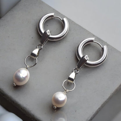 Bold Silver Hoops