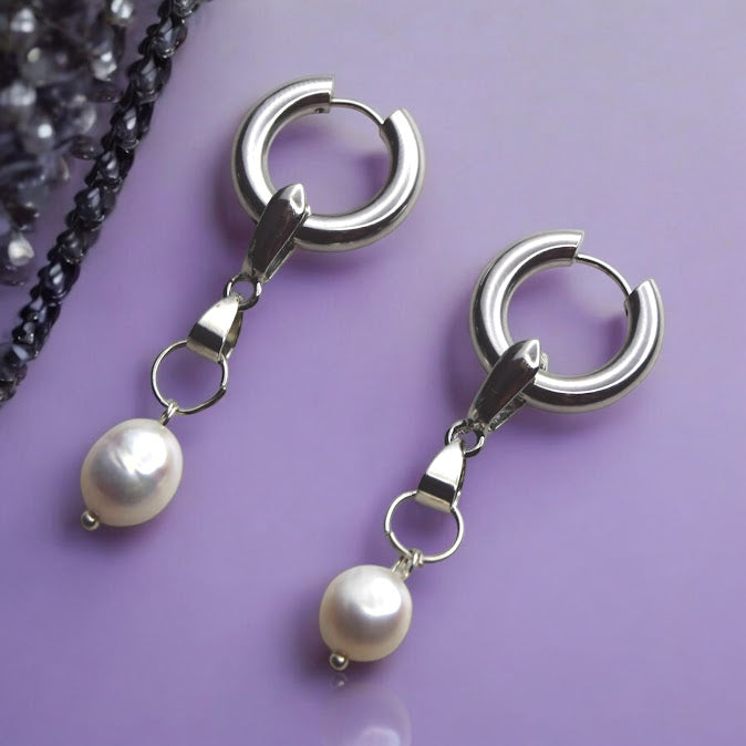 Bold Silver Hoops