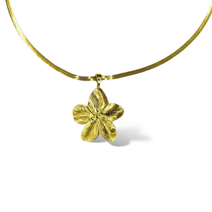 Gold flower necklace