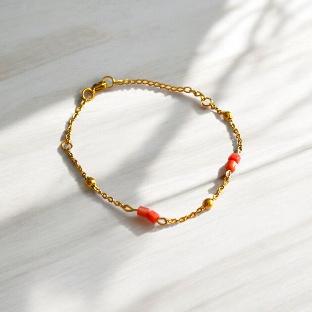 Red Seashell Bracelet